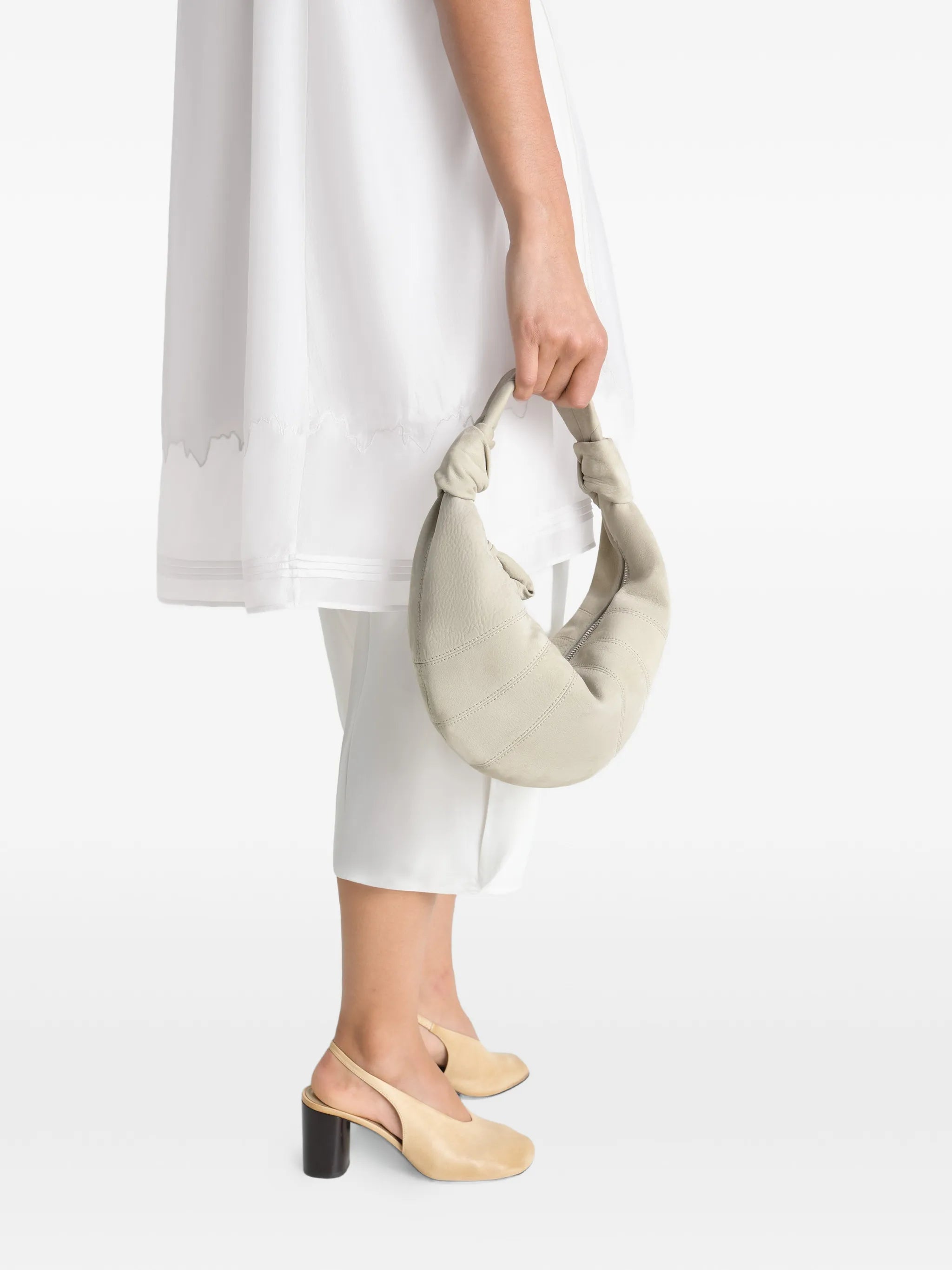 mini Fortune Croissant topstitched tote bag