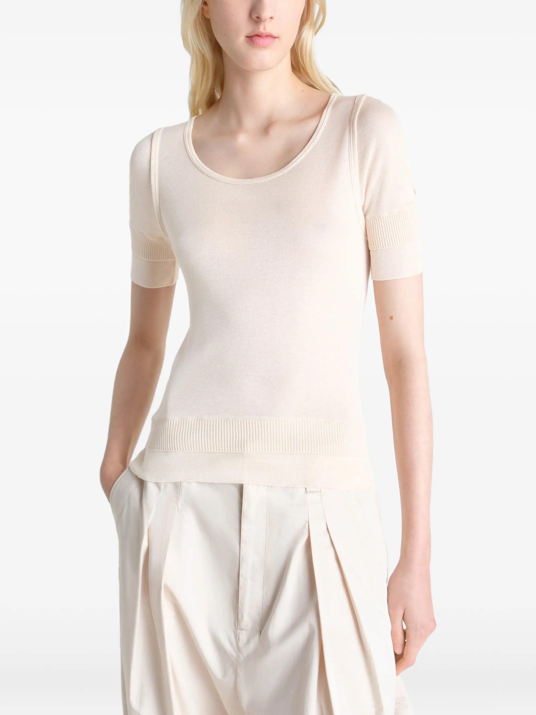 Trompe L'oeil short-sleeve T-shirt