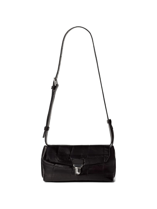small Gear croco-embossed shoulder bag