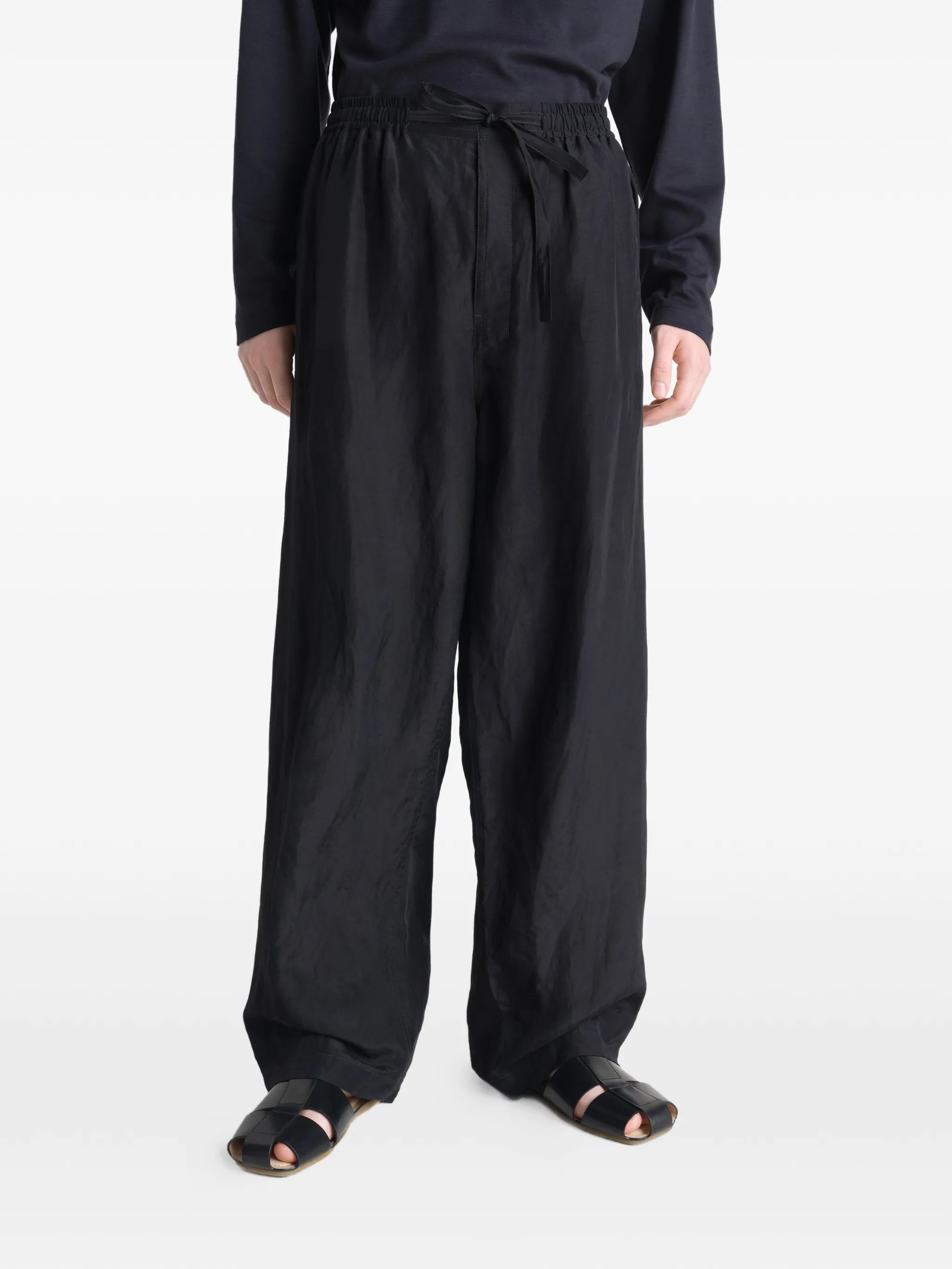 pyjama pants in linen viscose