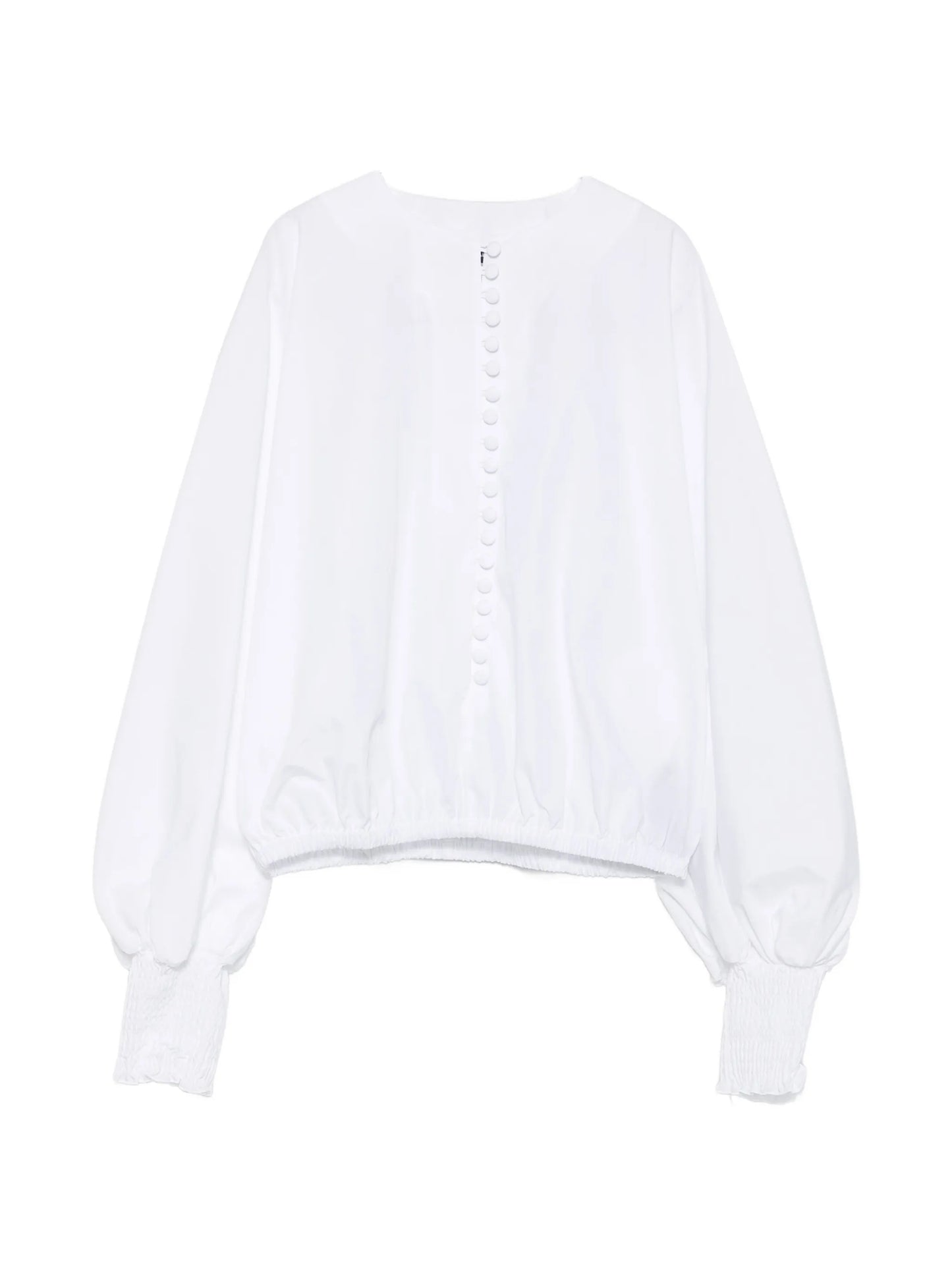 balloon-sleeve blouse