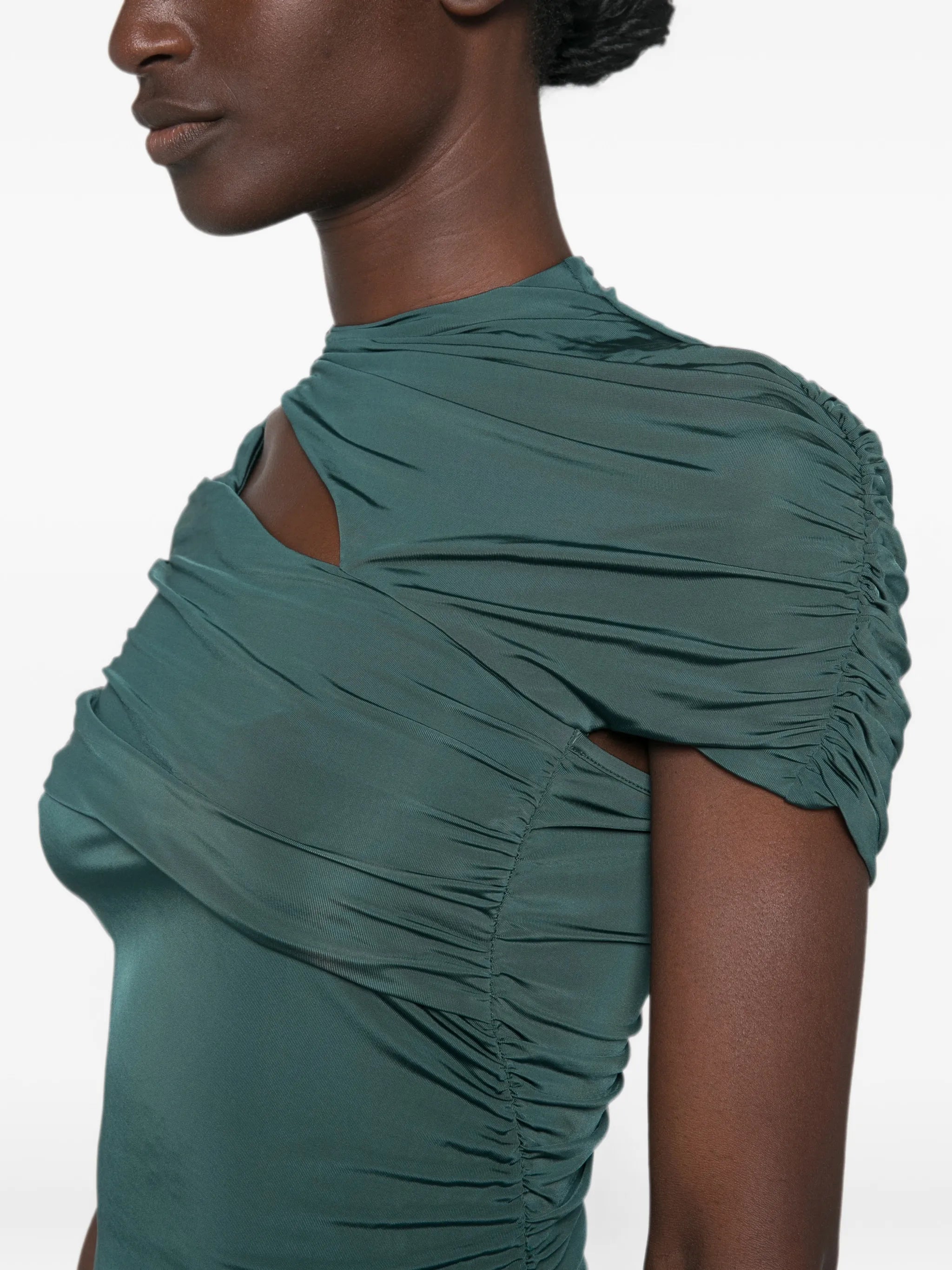 draped cut-out dress