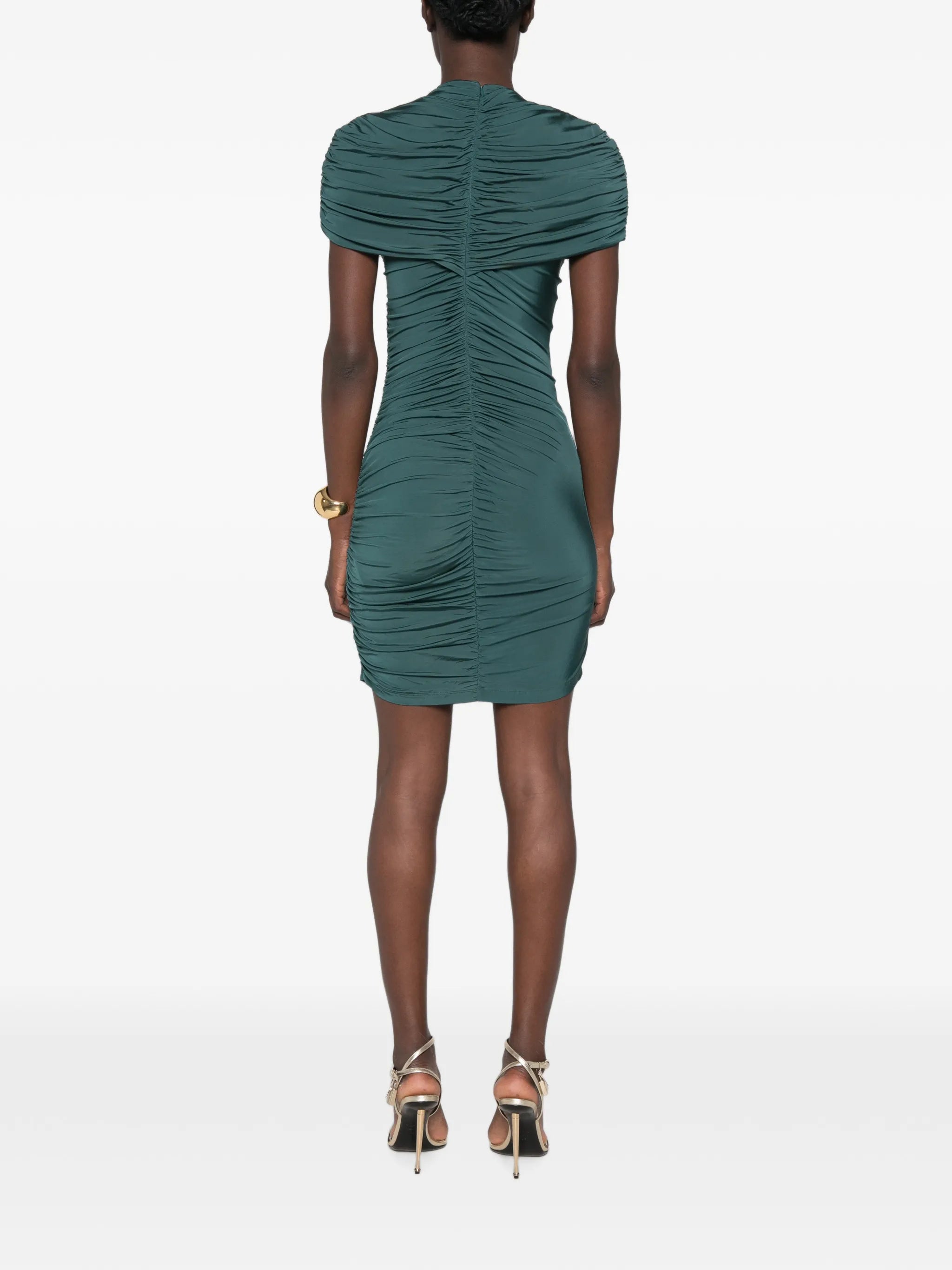 draped cut-out dress