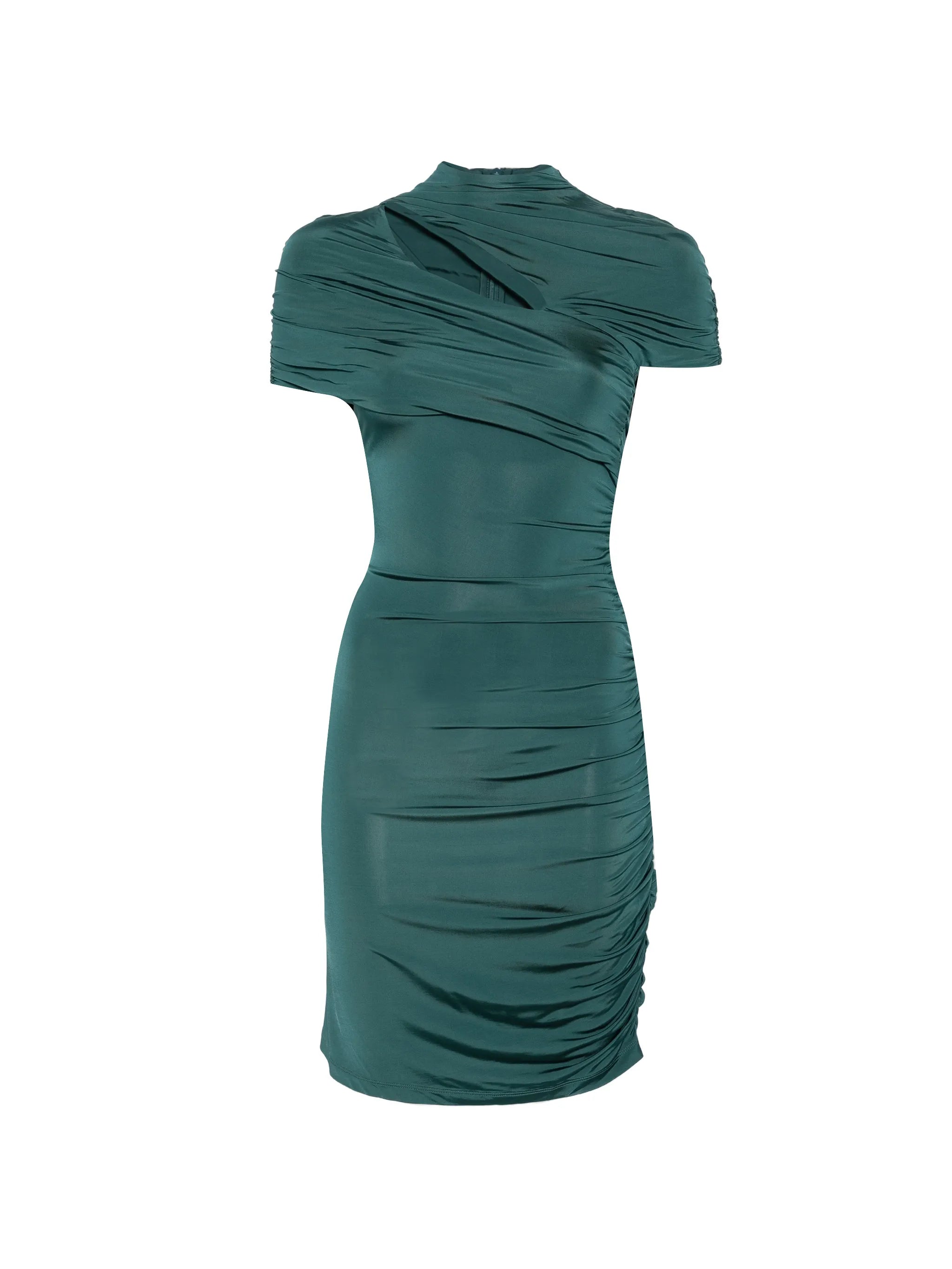 draped cut-out dress