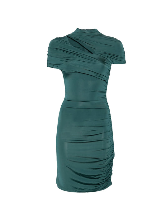 draped cut-out dress