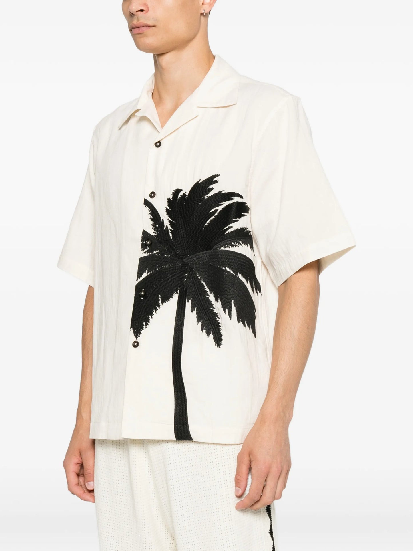 palm-embroidered shirt