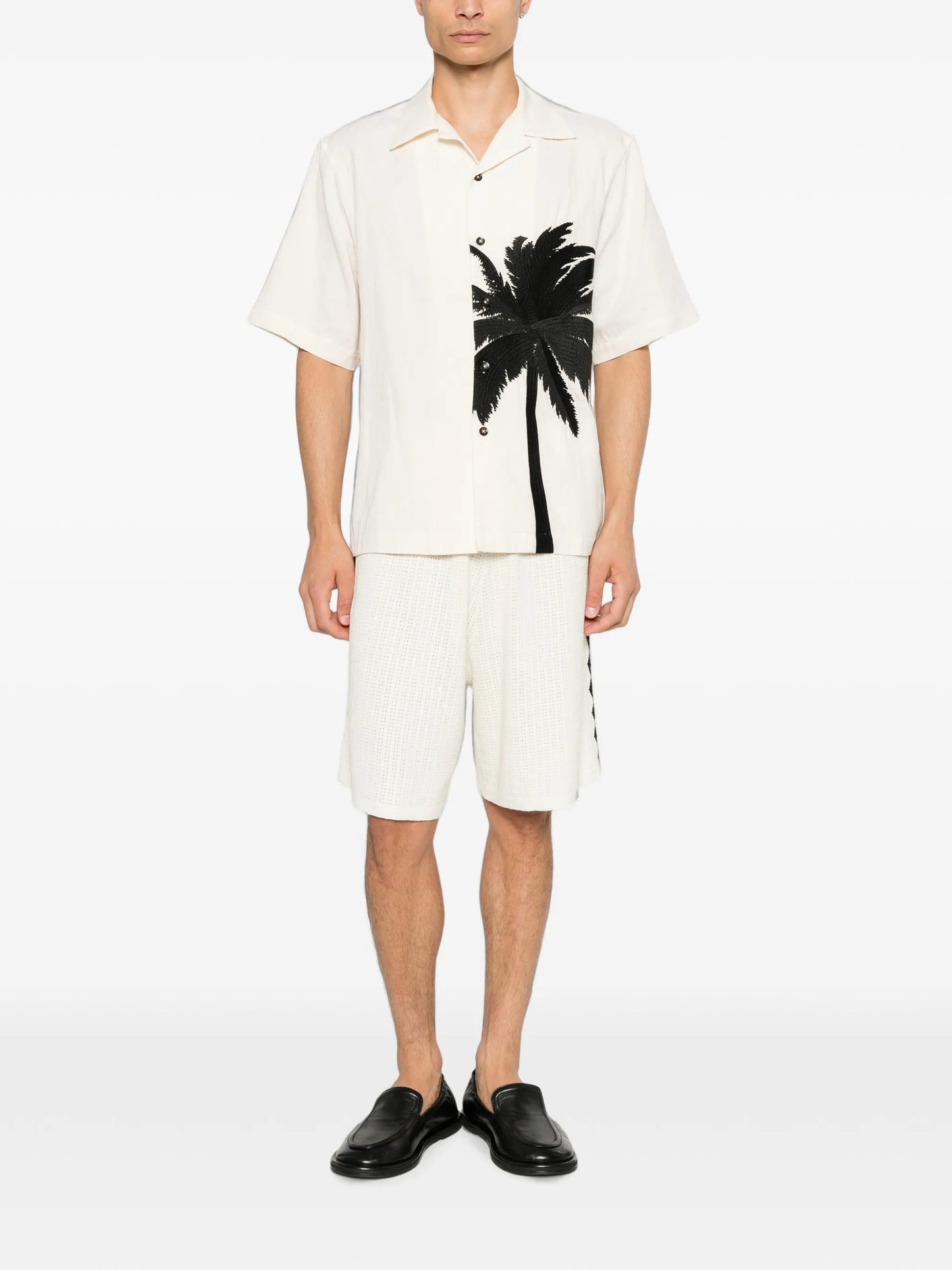 palm-embroidered shirt