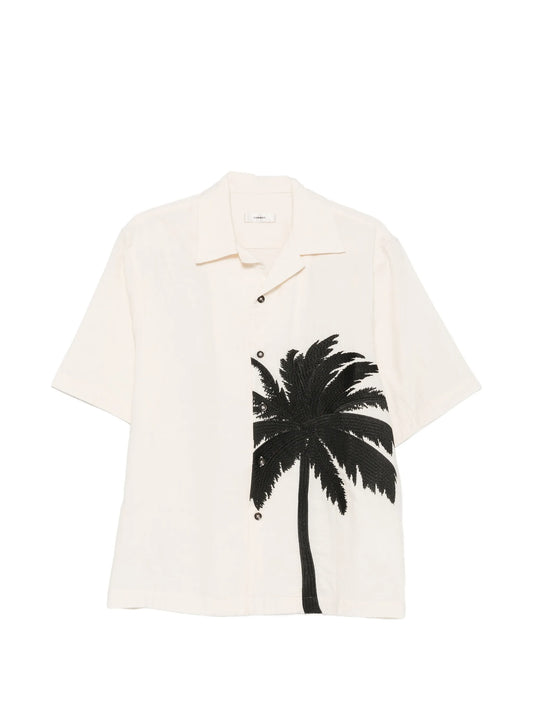 palm-embroidered shirt