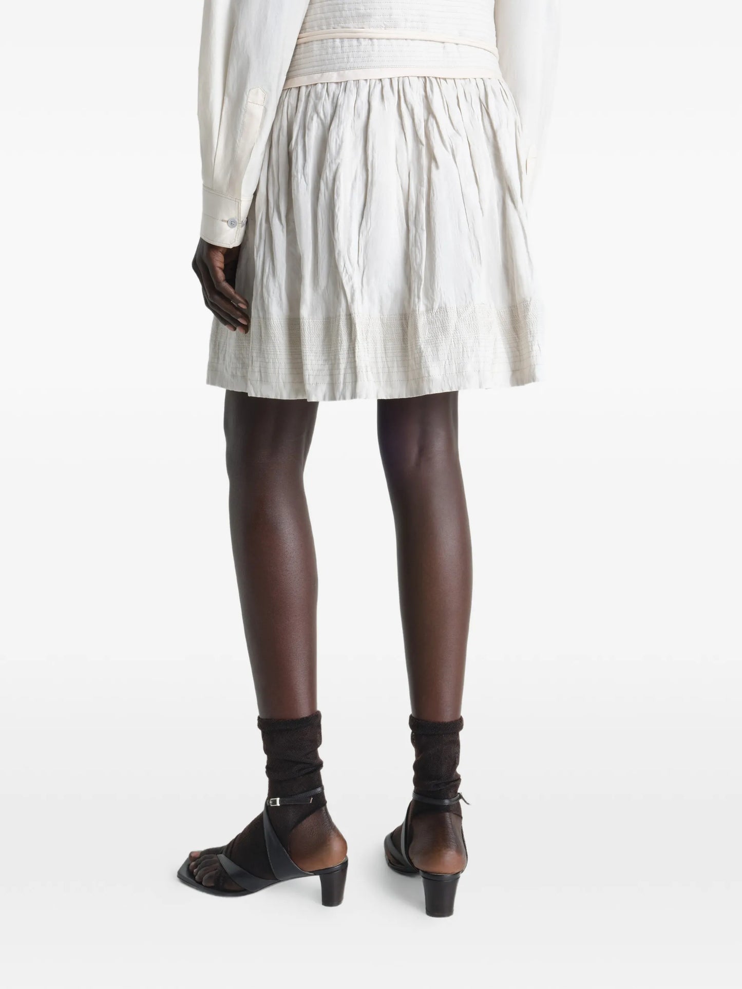 crinkled wrap skirt