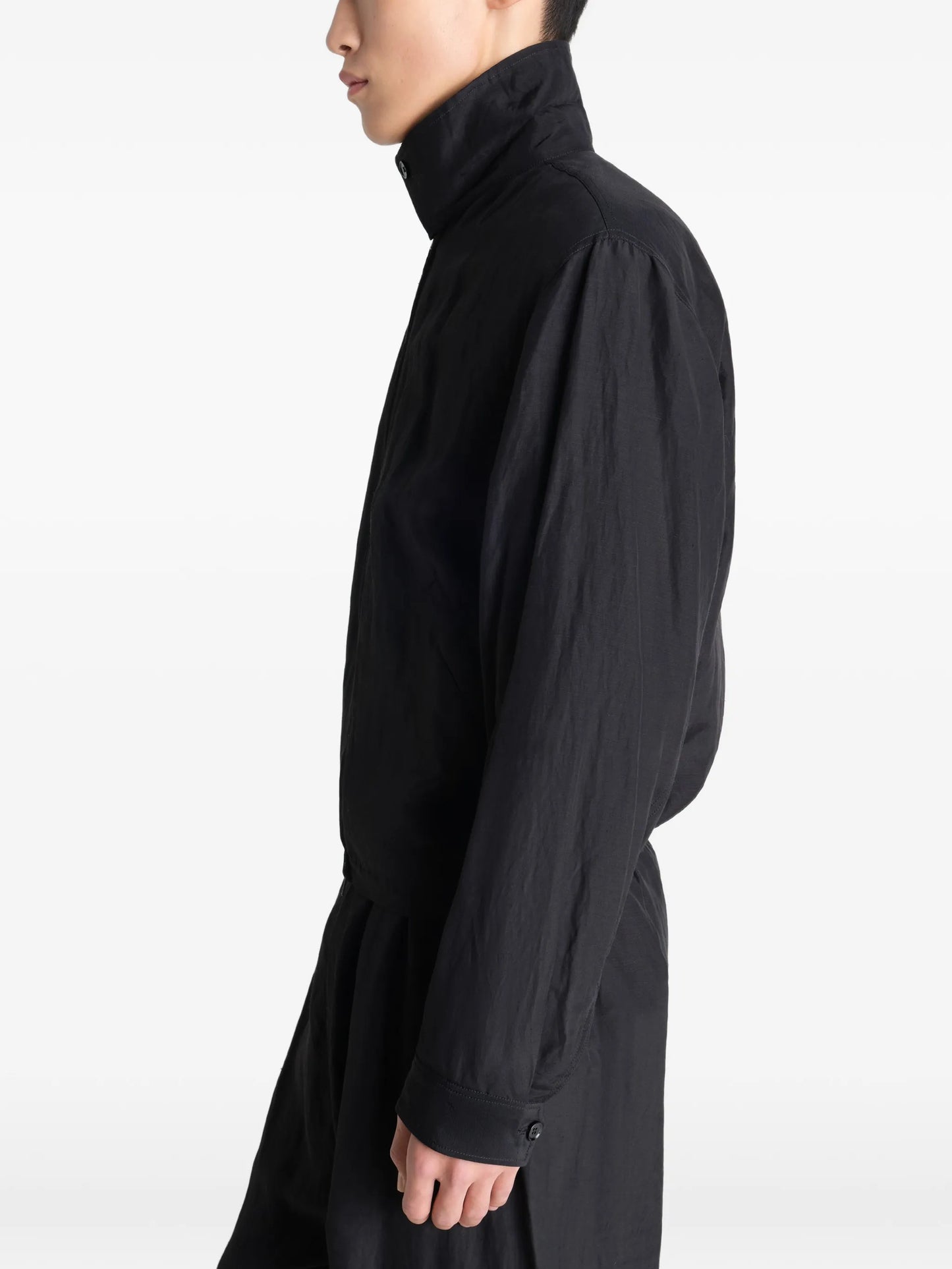 short blouson in linen viscose