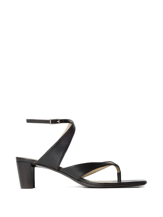 tong sandals 50 mm heel in leather