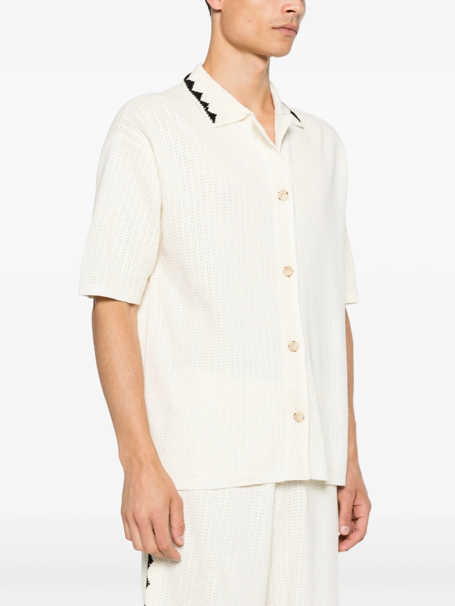 triangle-embroidered shirt