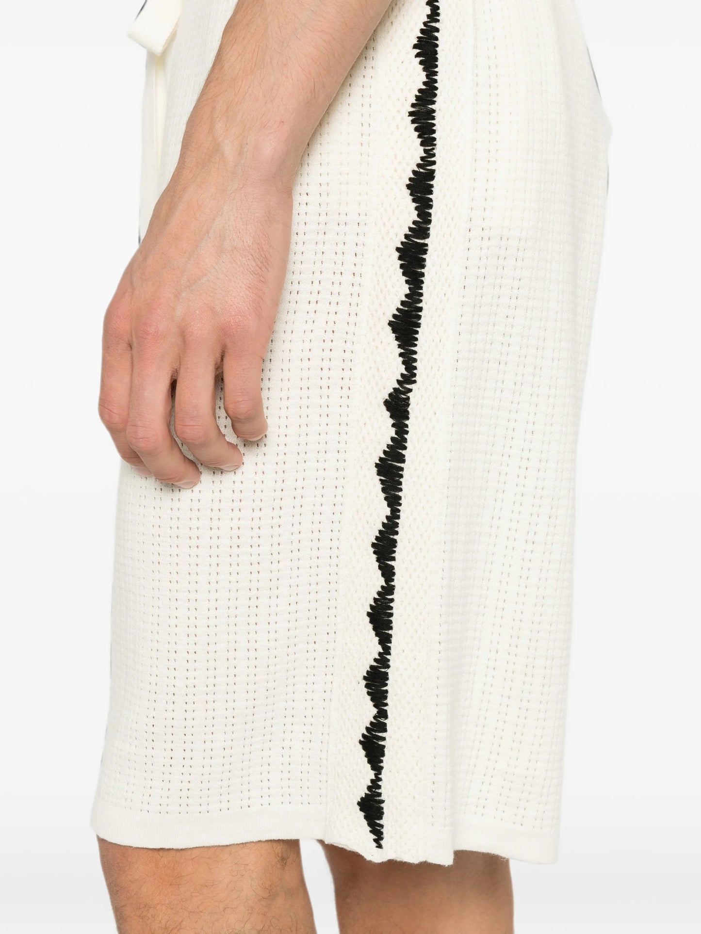 triangle-embroidered shorts