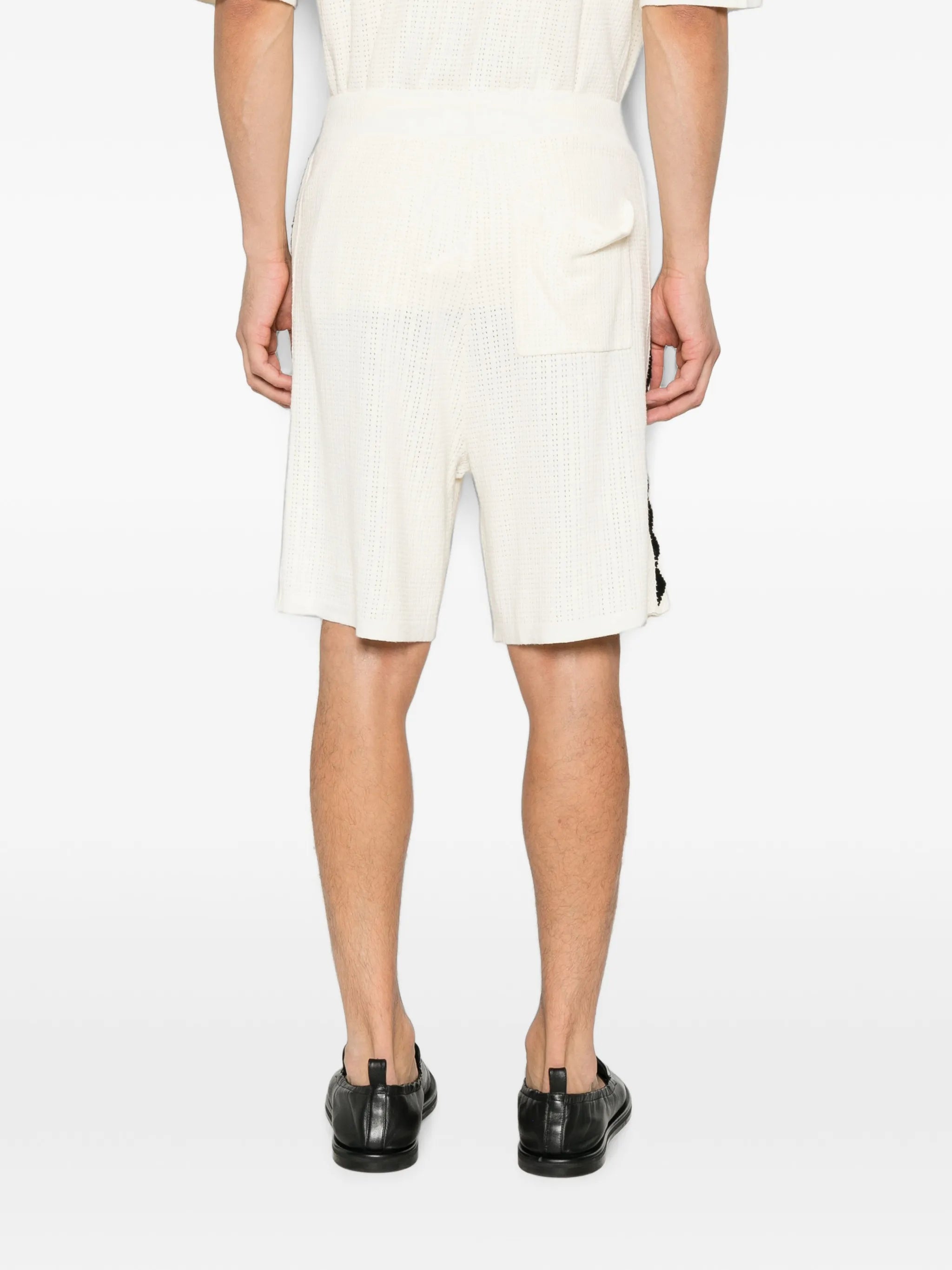 triangle-embroidered shorts