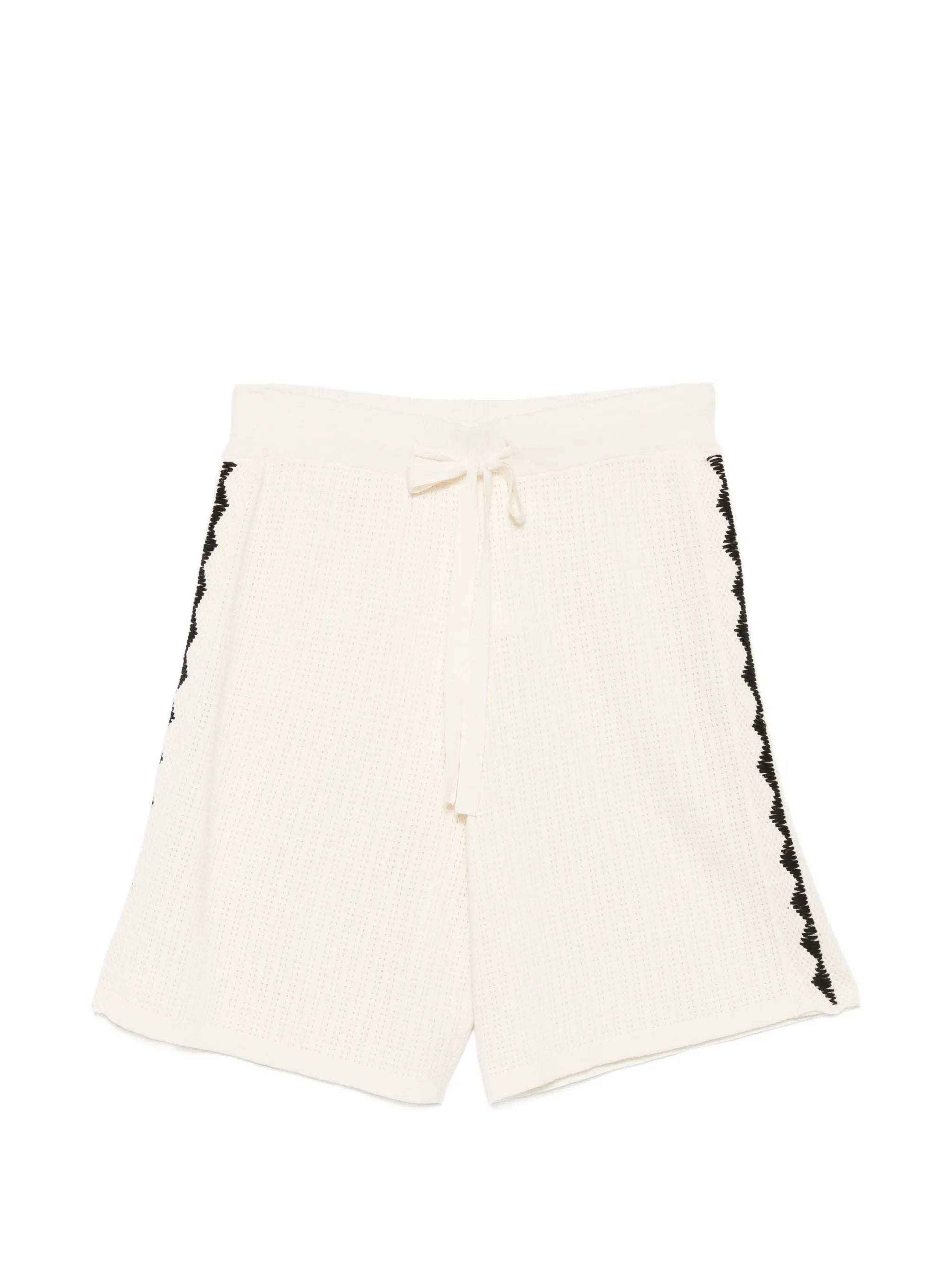 triangle-embroidered shorts