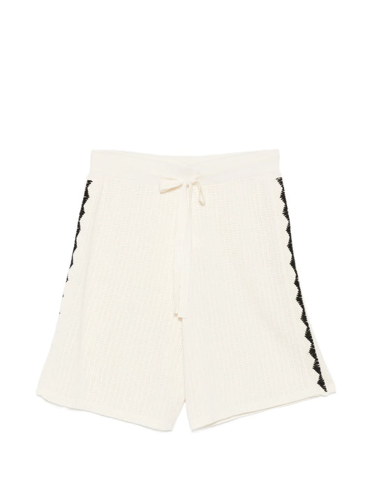 triangle-embroidered shorts