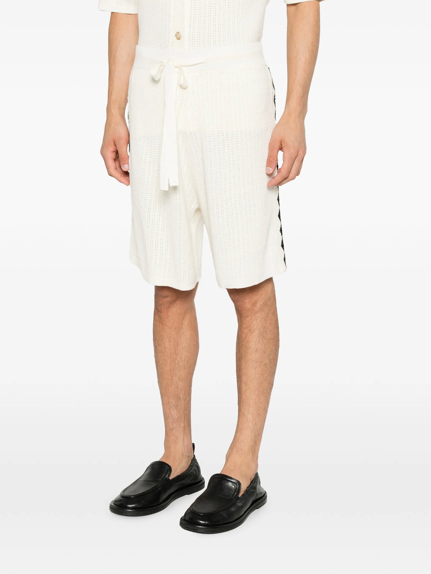 triangle-embroidered shorts