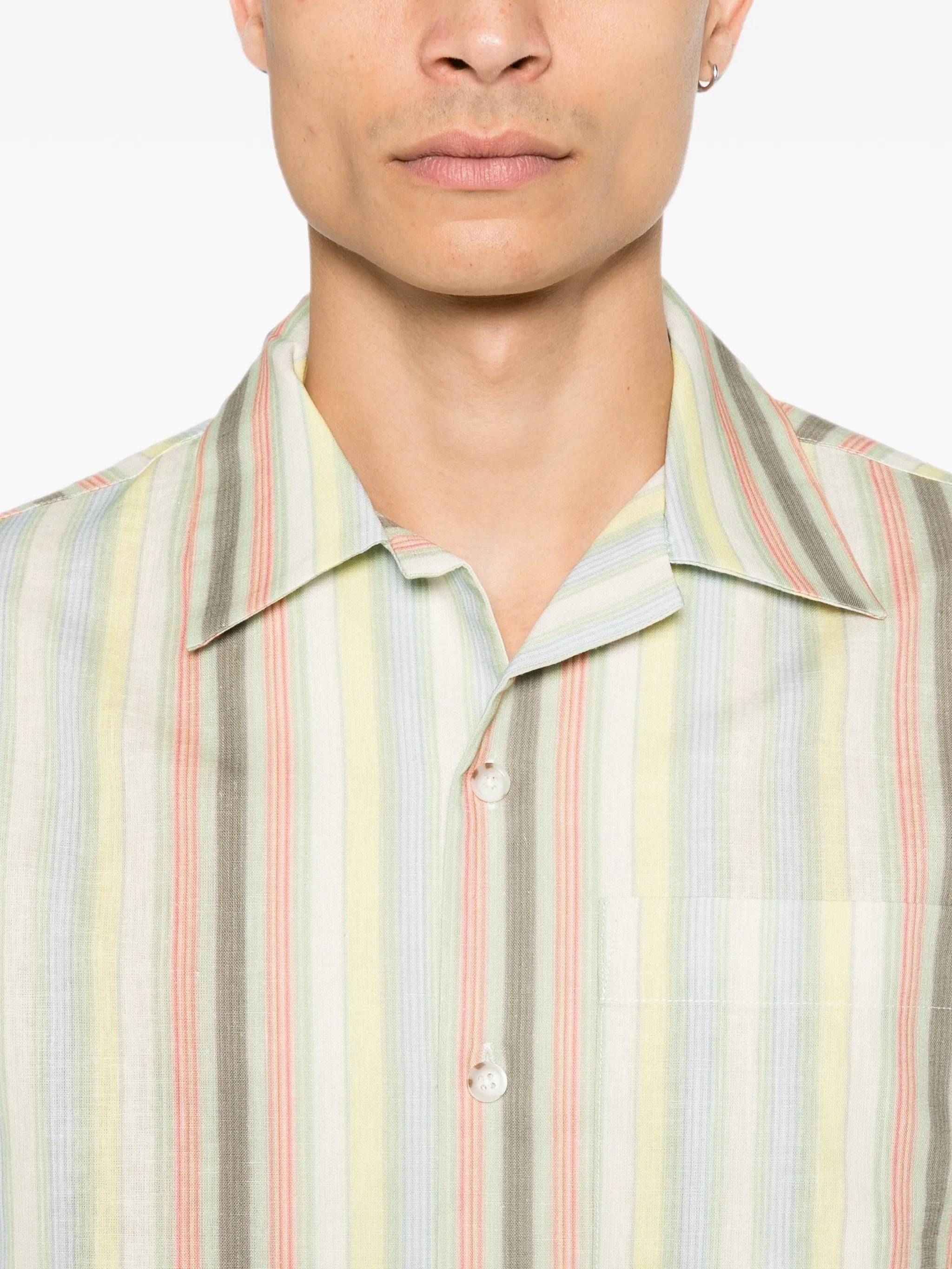 Sereno stripe-pattern short-sleeve shirt