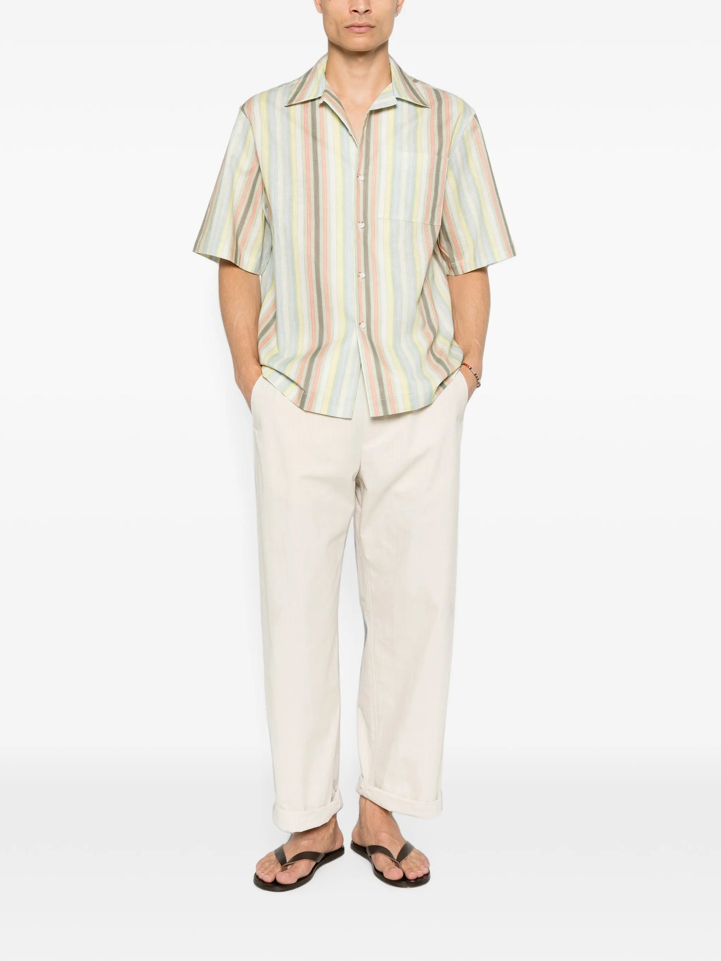 Sereno stripe-pattern short-sleeve shirt