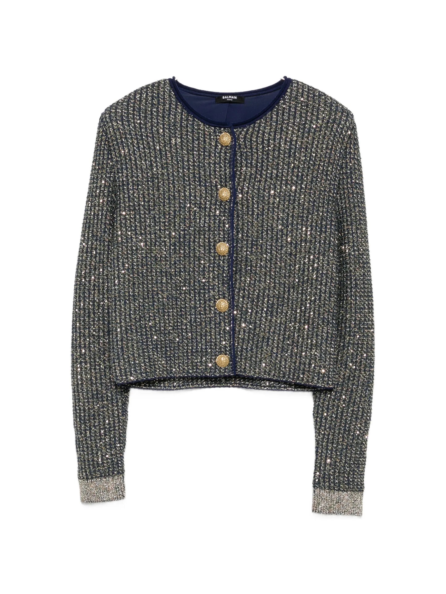 glittered tweed cardigan