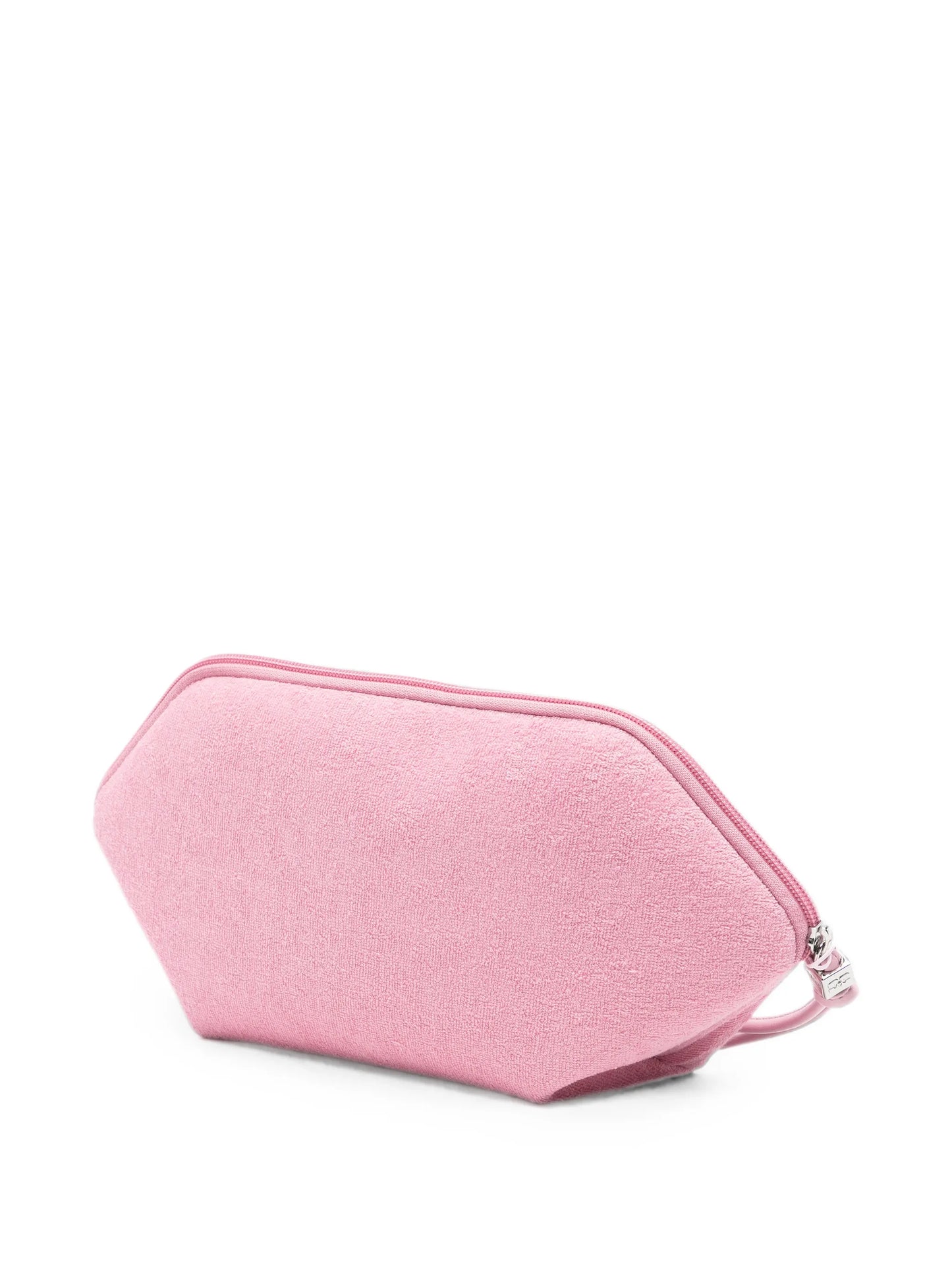 crab-embroidery terry-cloth bikini pouch