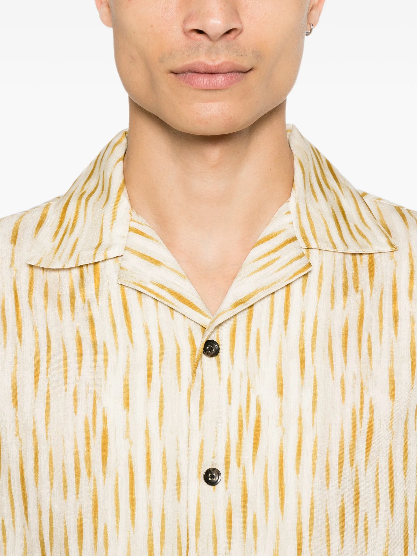 stripe-pattern shirt