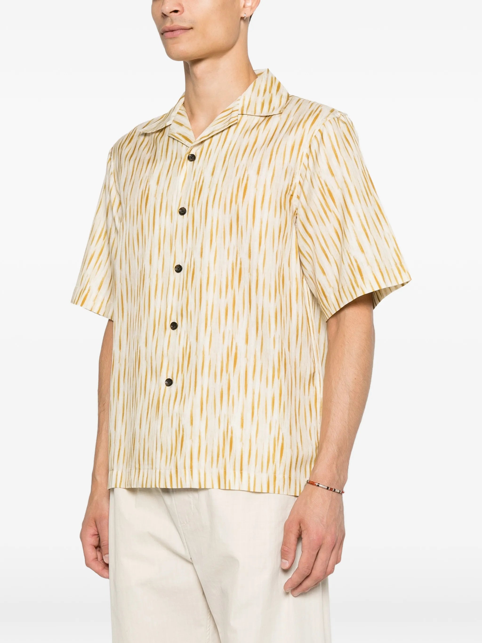 stripe-pattern shirt