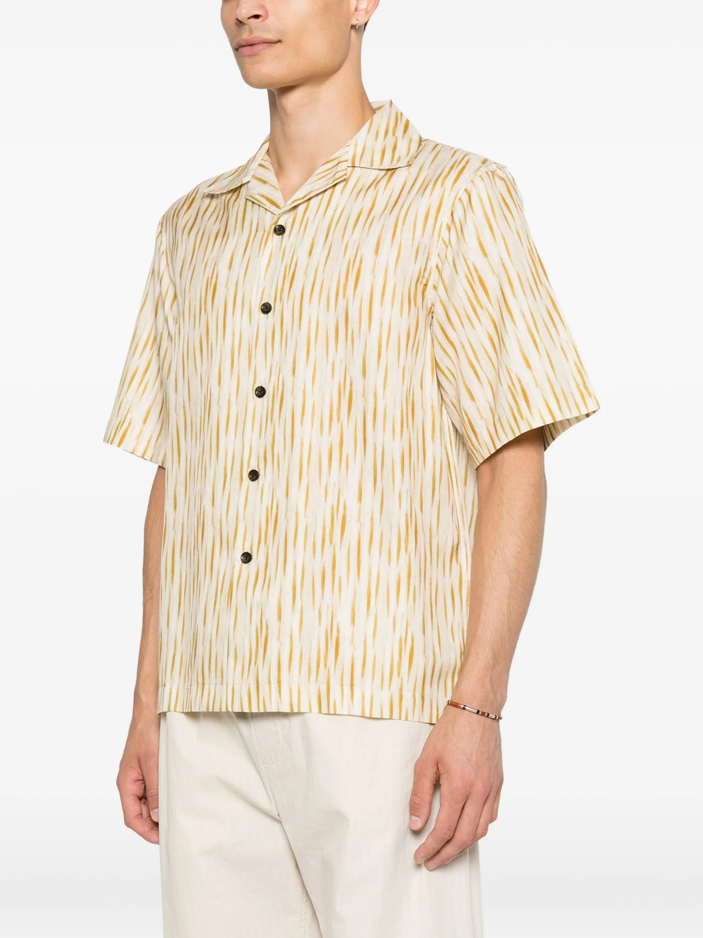 stripe-pattern shirt