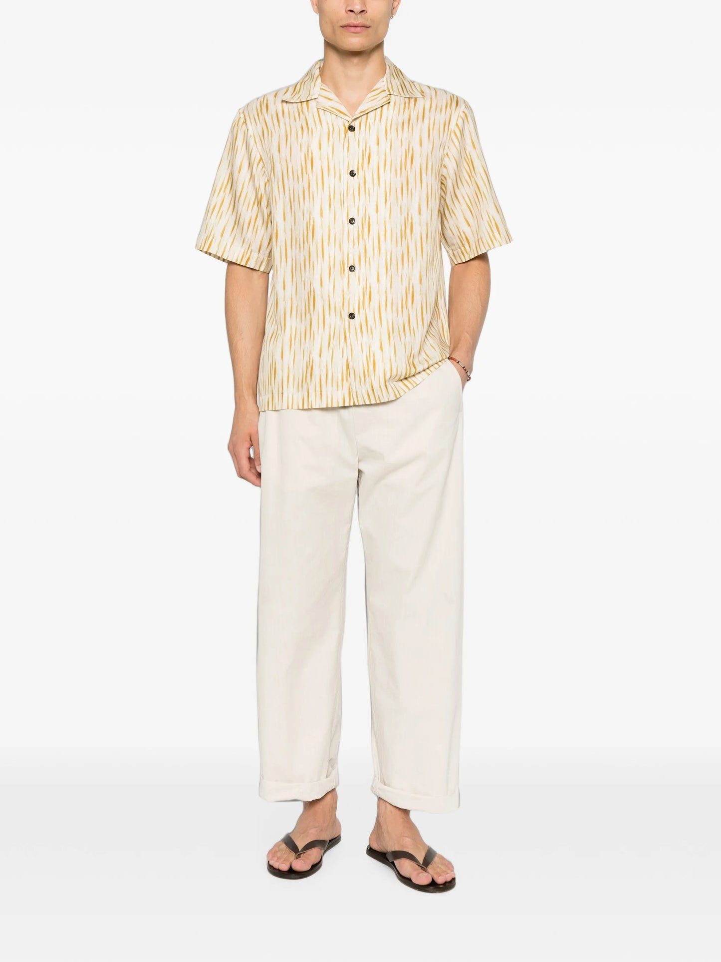 stripe-pattern shirt