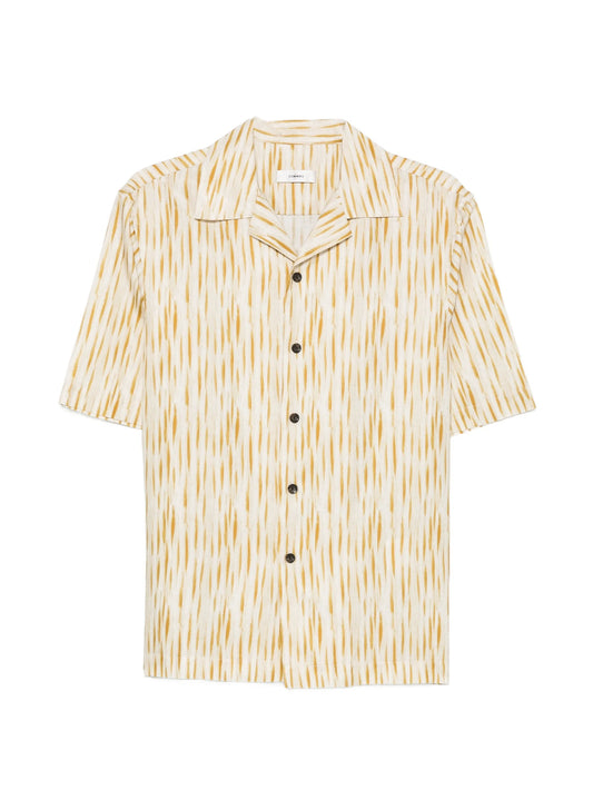 stripe-pattern shirt