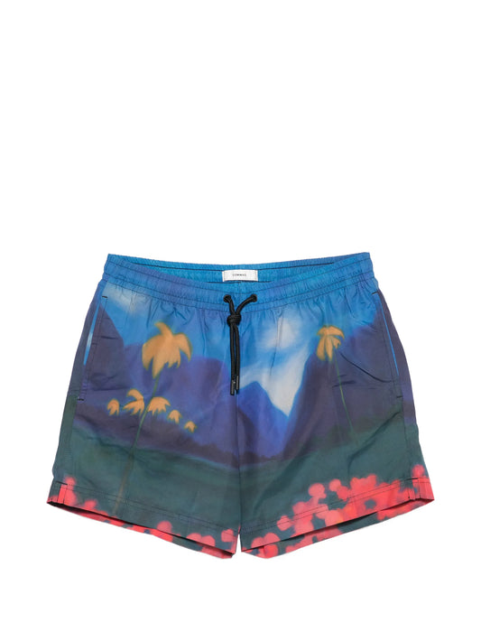 Midnight Horizon pocket swim shorts