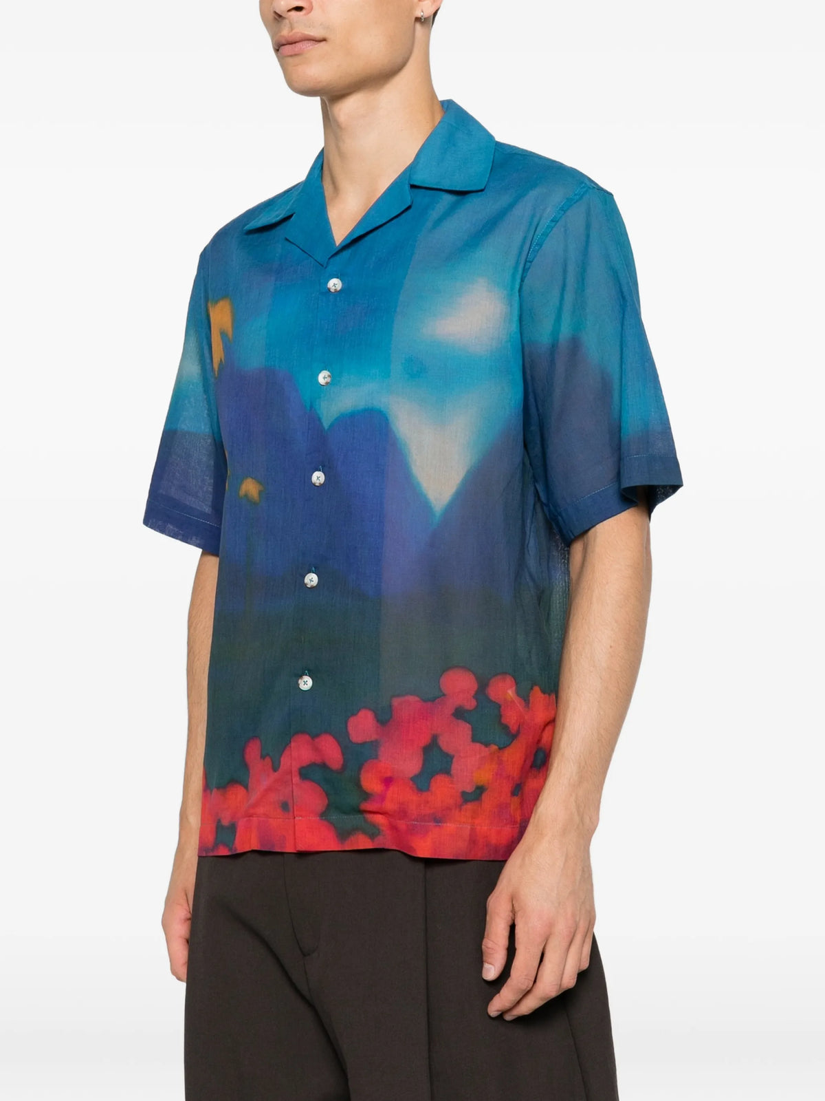Midnight Horizon camp collar shirt