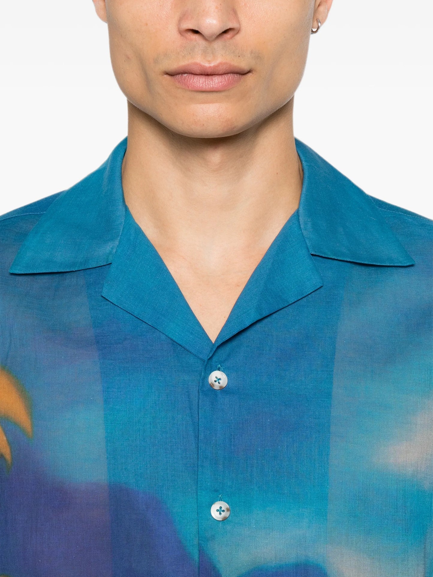 Midnight Horizon camp-collar shirt