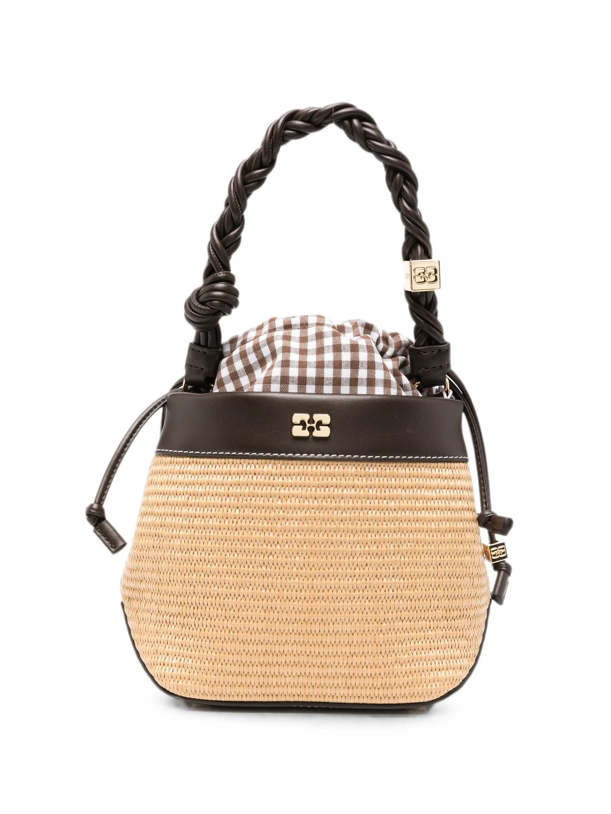 Bou braided-strap bucket bag
