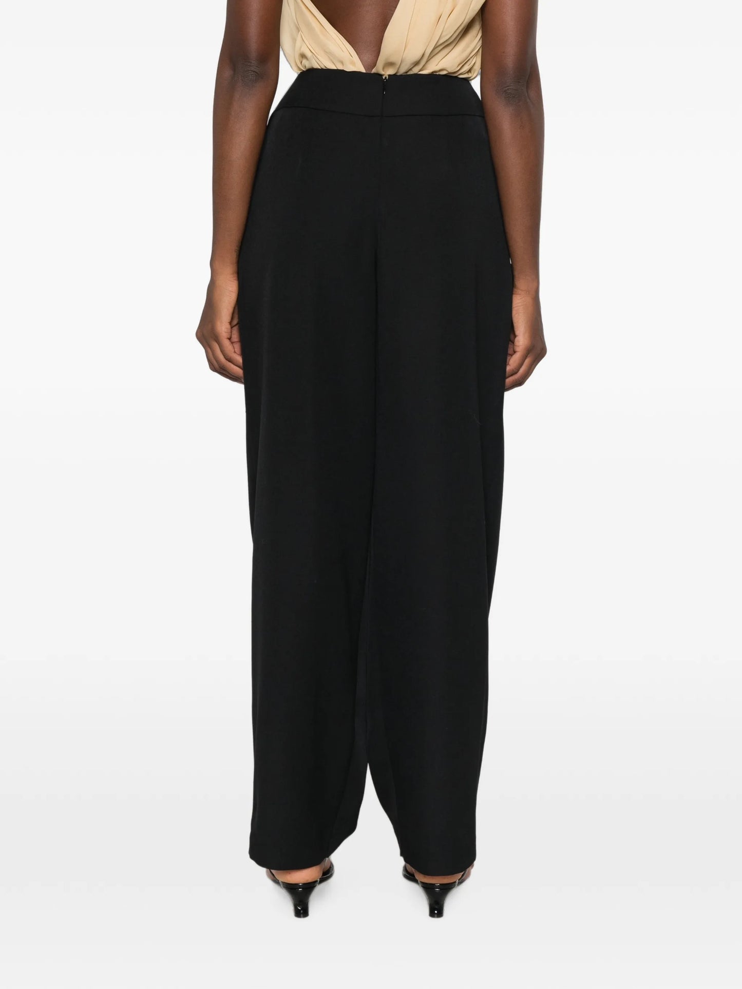 grain de poudre draped trousers