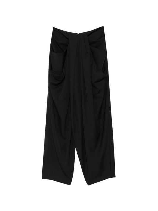 grain de poudre draped trousers