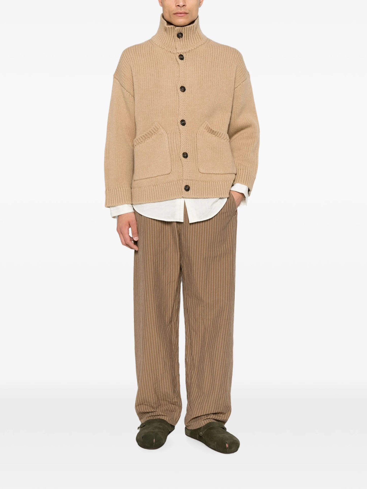fisherman buttoned cardigan