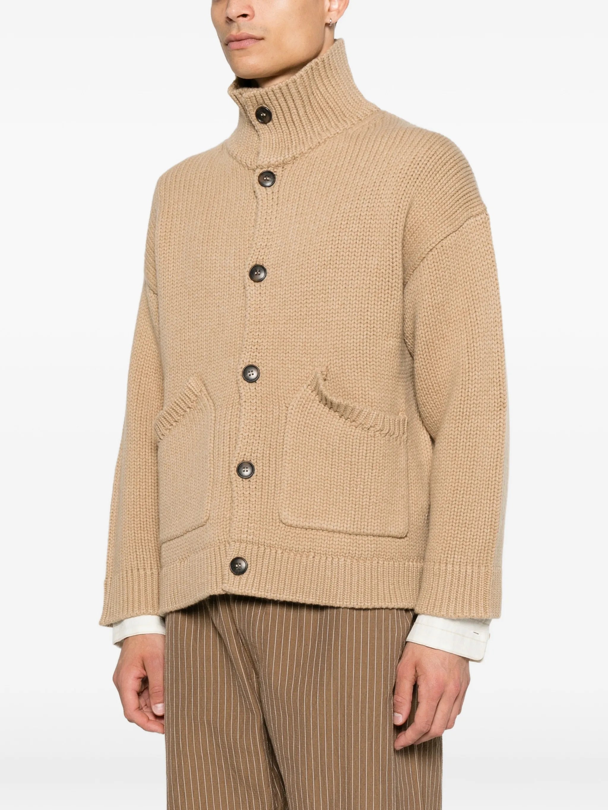 fisherman buttoned cardigan