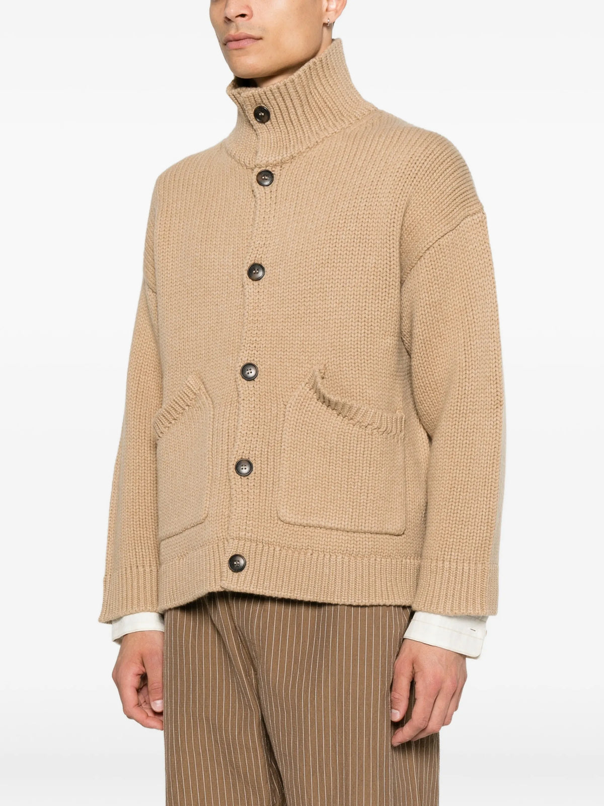 fisherman buttoned cardigan