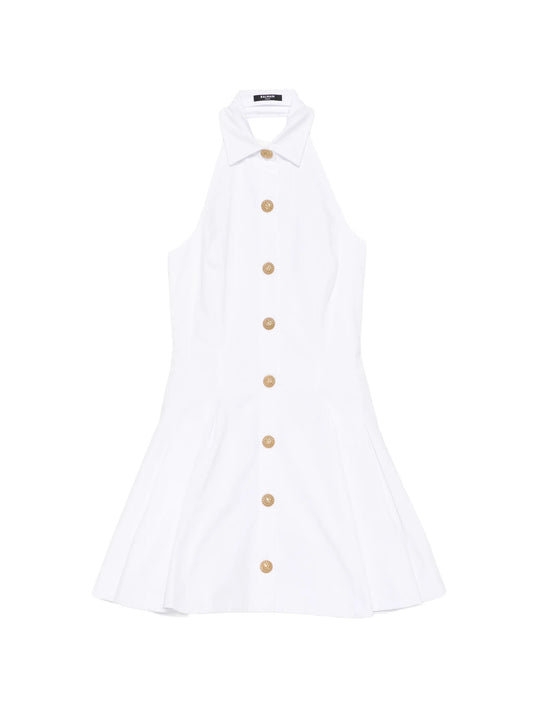 buttoned poplin dress