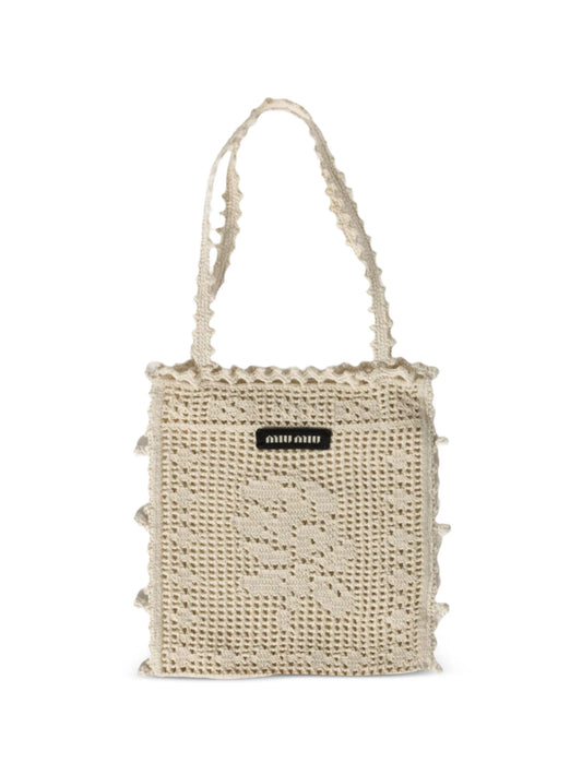 crocheted tote bag