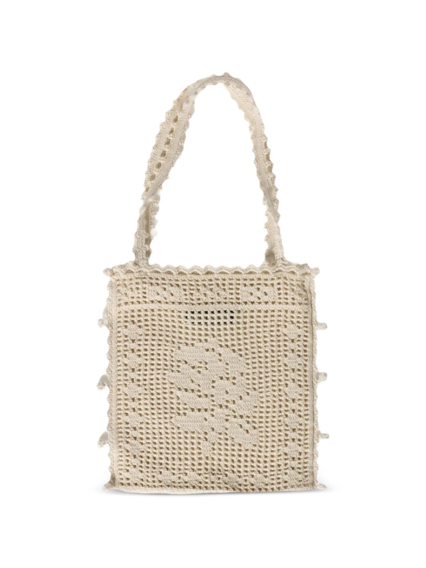 crocheted tote bag