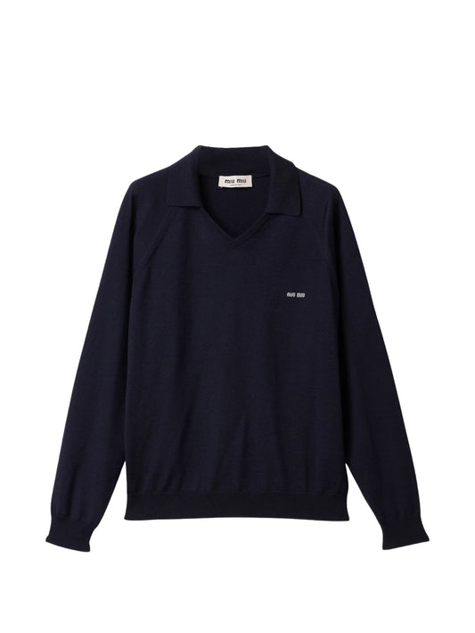 knit collar sweater