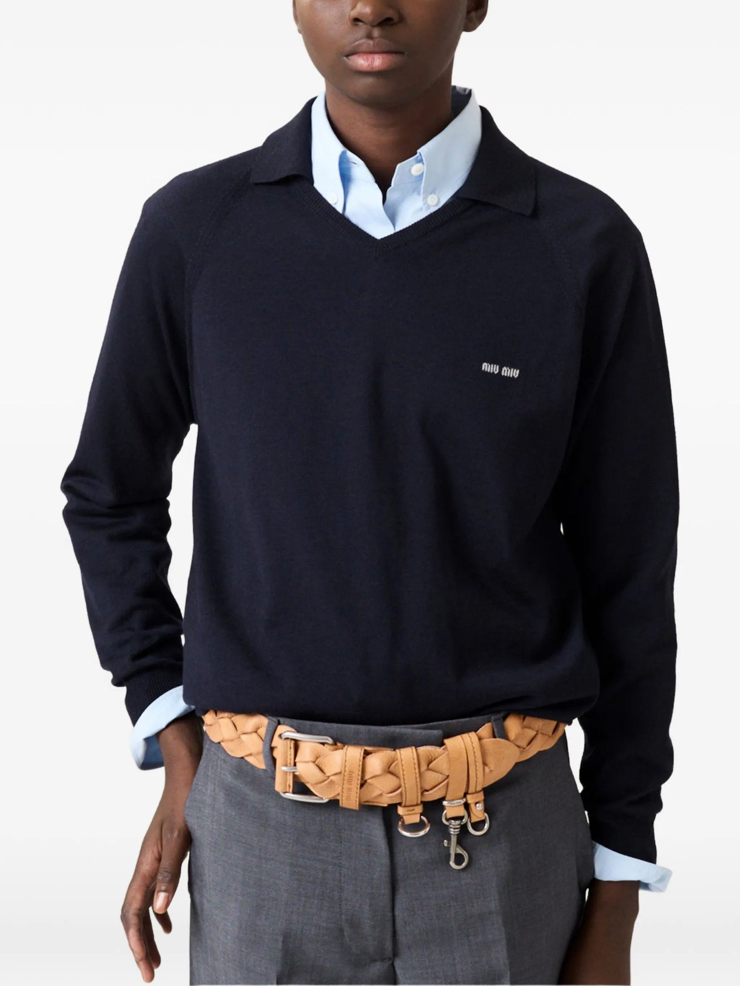 knit collar sweater