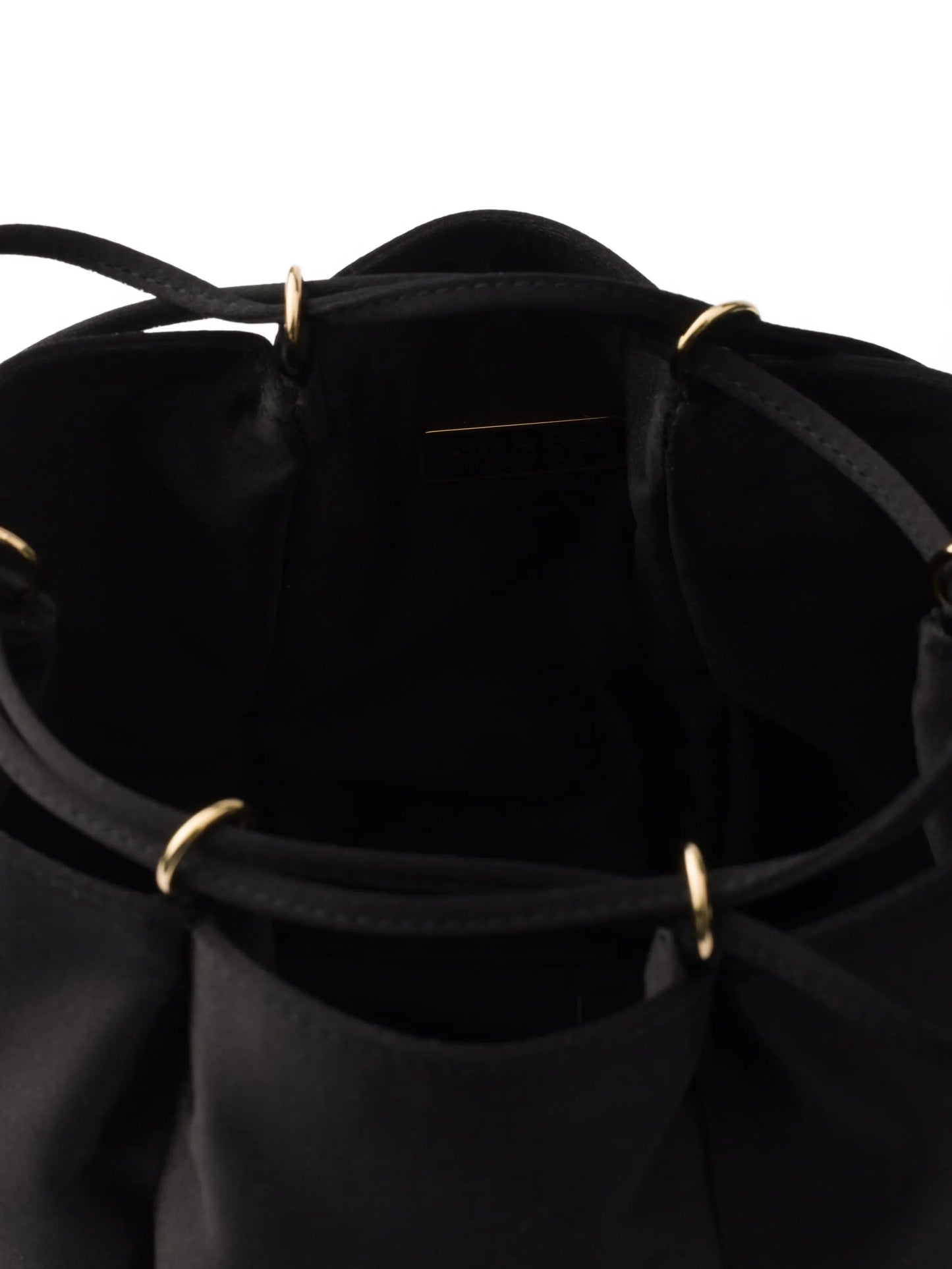 mini satin bucket bag