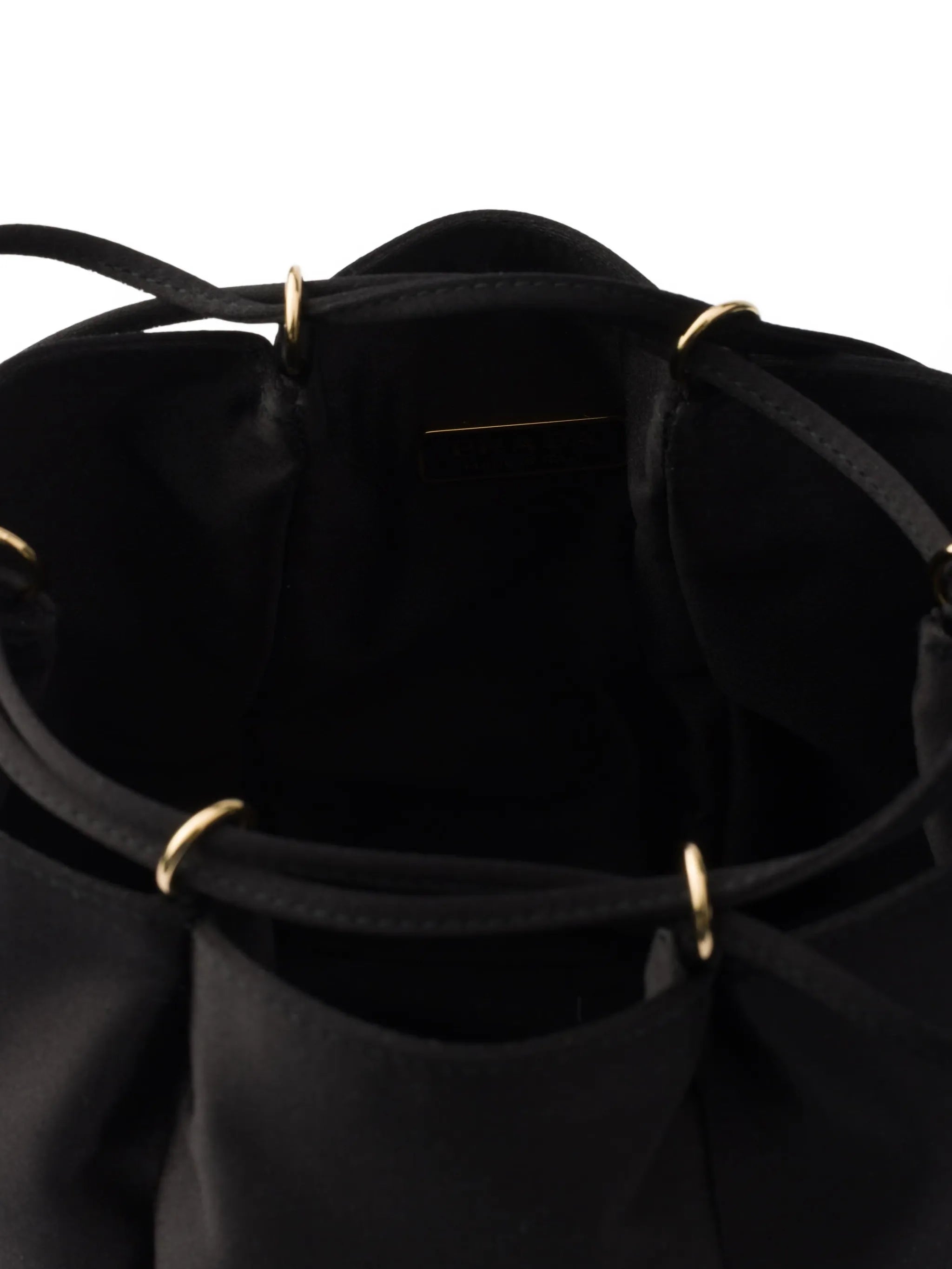 mini satin bucket bag