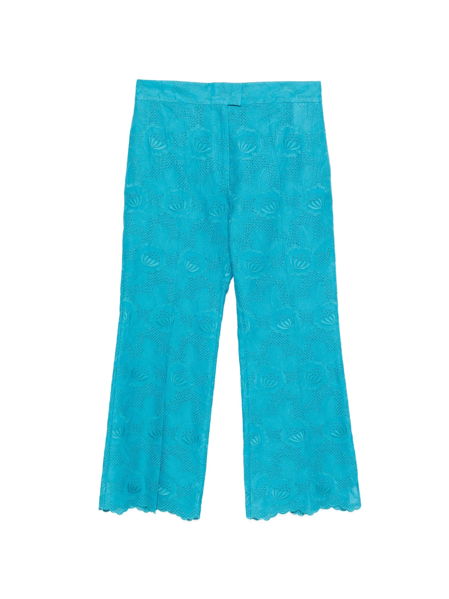 floral-embroidery trousers
