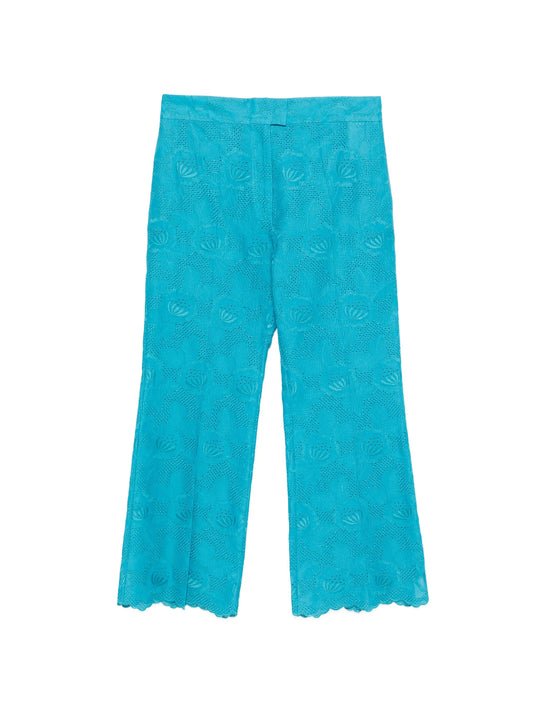 floral-embroidery trousers