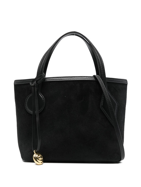 small Spout charm-detail suede tote bag