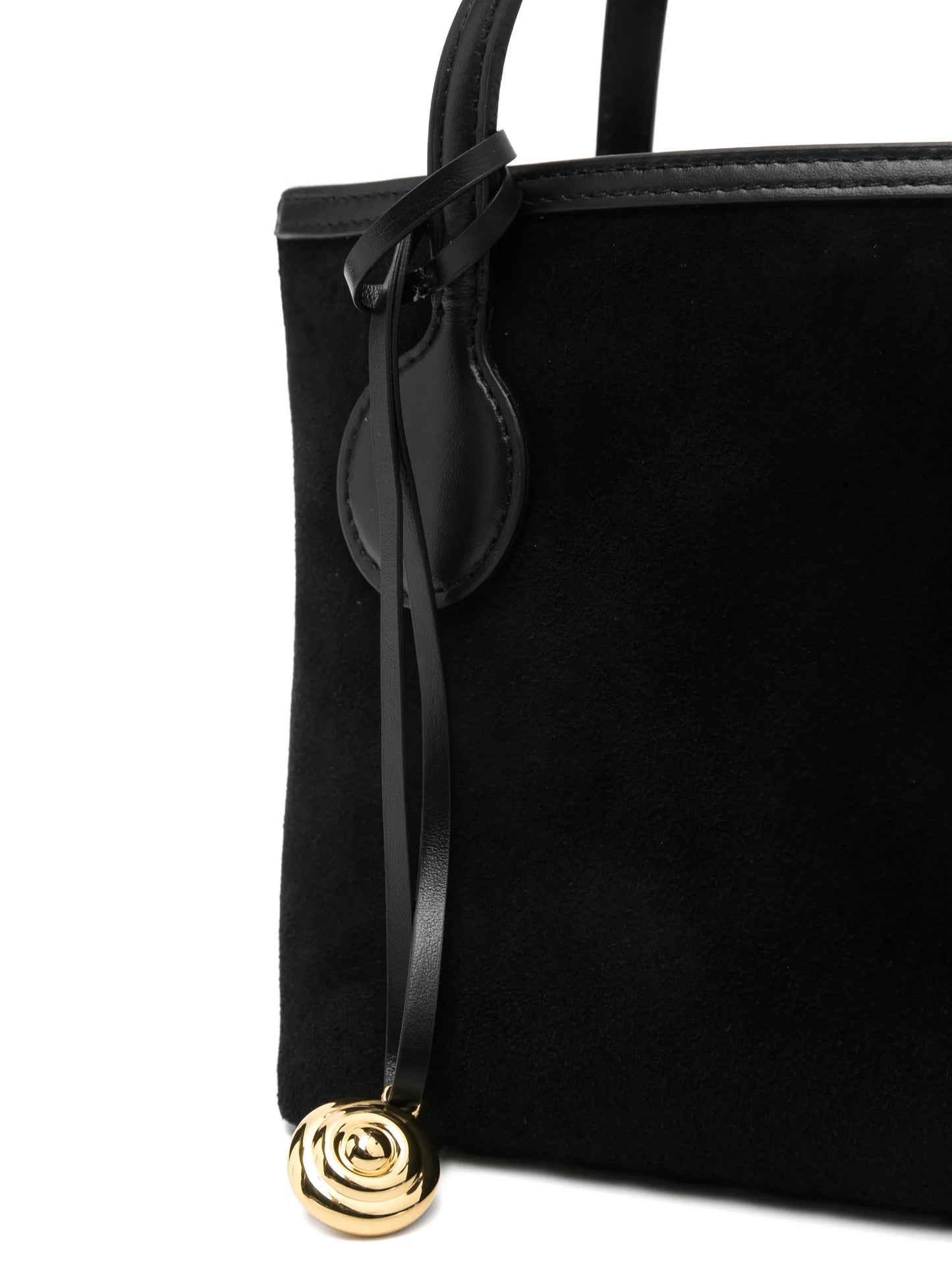 small Spout charm-detail suede tote bag